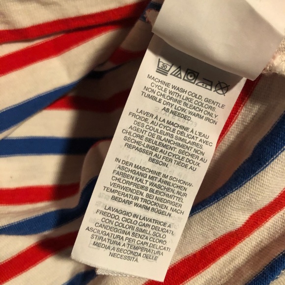 J CREW Red and white striped Painter Tee L - Picture 6 of 7